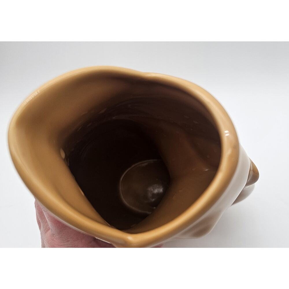 Vintage Original Gurgle Pot Fish Pitcher Jug Mustard Sunflower 2006 - Picture 6 of 10